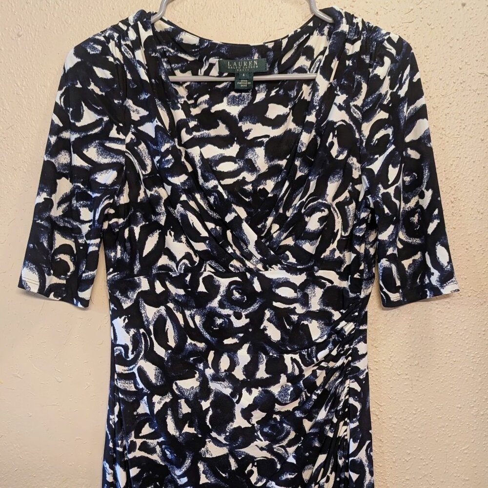 Lauren Ralph Lauren Jersey Faux Wrap Dress